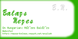 balazs mezes business card